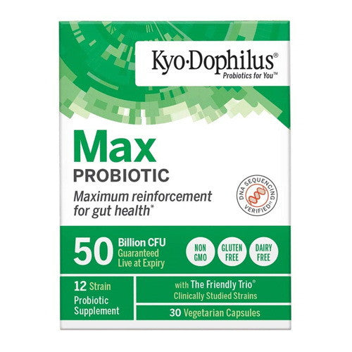 Kyo Dophilus Max Probiotic 50 Billion CFU Vegetarian Capsules, 30 Ea